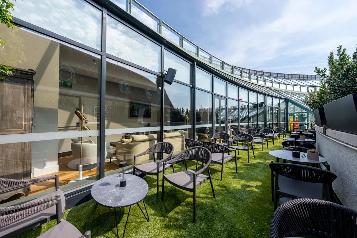 The rooftop terrace at Caddi Club Wimbledon